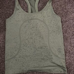 Lululemon Athletica Speckled Green cropped Tank Top